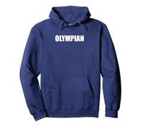Olympian Pullover Hoodie, Adult Unisex, Navy, M