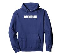 Olympian Pullover Hoodie, Adult Unisex, Navy, S