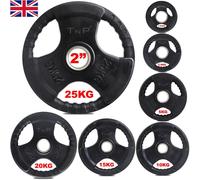 Olympic 2 Inch Tri-Grip Rubber Encased Weight Plate 7.5Kg (x1 Weight Plate)