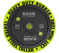 Olympic Bumper Plates, Rubber Formula With Steel Insert (10lb, 15lb, 25lb, 35lb, 45lb - SOLD INDIVIDUALLY), Olympic Weight Plates for Strength Training, Bench Press, Squats, Powerlifting