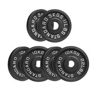 Olympic Cast Iron Weight Plates Set 1.25/2.5/5/10/15/20/25kg | 2 Inch Hole Solid Metal Disc Weights for Barbell Dumbbell Rods, Standard Olympic Home Gym Strength Training Pairs
