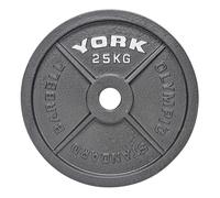 Olympic Hammertone Cast Iron Weight Plate 1 x 25kg York Grey One Size