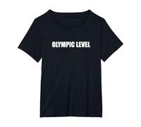 Olympic Level T-Shirt, Women's Plus, Black, 4X