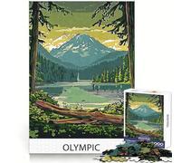 Olympic Mountain View Hard Jigsaw Puzzle for Adults 1000 Pieces Solid Logic Toy Simple Fun Precision Cut (38x52cm)