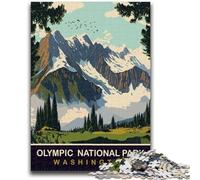 Olympic National Park Jigsaws 1000 Pieces for Adults, Toys Educational Games Stress Relieving Secret Santa Gifts for And Age 14 1000pcs(50x75cm)