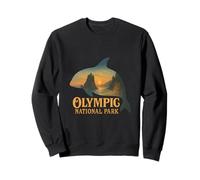 Olympic National Park Orca Silhouette: Ruby Beach Coastline Sweatshirt