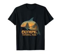 Olympic National Park Orca Silhouette: Ruby Beach Coastline T-Shirt