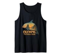 Olympic National Park Orca Silhouette: Ruby Beach Coastline Tank Top
