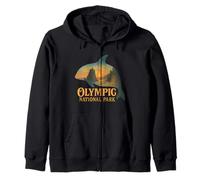 Olympic National Park Orca Silhouette: Ruby Beach Coastline Zip Hoodie