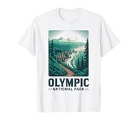 Olympic National Park Retro Outdoor Camping US National Park T-Shirt