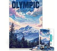 Olympic National Park USA Hard Jigsaw Puzzle for Adults 1000 Pieces Smart Game Home Enjoy Image Assembly Festive Gift (50x75cm)