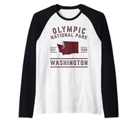 Olympic National Park Washington Est 1938 Raglan Baseball Tee