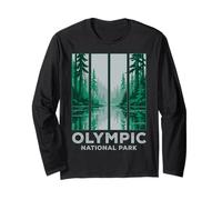Olympic National Park Washington Forest Reflection Long Sleeve T-Shirt