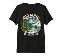 Olympic National Park Washington Vintage Nature Badge Design Premium T-Shirt