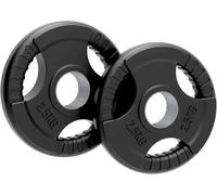 Olympic Weight Plates, 1.25kg - 25kg - Rubber Tri-Grip Barbell Weight Sets, Powerlifting & Bodybuilding Weights - Home Gym Equipment for Strength Training & Workouts by Body Revolution