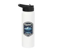 Olympic Washington Mountain Nature Camping Hiking Outdoors Stainless Steel Insulated Water Bottle