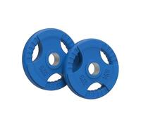 Olympic Weight Plates, 125kg - 25kg - Solid Colour Rubber Tri-Grip, Powerlifting & Bodybuilding Weights - Home Gym Equipment for Strength Training & Workouts by Body Revolution