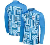 Olympique de Marseille Puma Pre Match 1/4 Zip - Blue