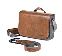 Olympus E0410225 OM-D Messenger Bag Leather incl. Strap, Brown