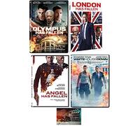 Olympus Has Fallen / London Has Fallen / Angel Has Fallen White House Down 4 DVD Set with Bonus Movie Camera Art Card