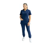 Olympus Ladies Hera Scrub Top, Ultra Soft Fabric, Anti Wrinkle, Flattering Fit - Women's Scrub Top, Nurse Uniform - Navy/XS