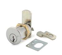 Olympus Lock DCN4 Rekeyable Cam Lock | 1-3/4" Cylinder KD Key Lock, Keyed Different | US26D Chrome Cabinet Lock | Grade 1 | Reversible for Doors & Drawers
