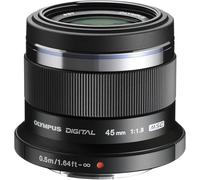 Olympus M.Zuiko Digital 45mm f/1.8 Lens Black