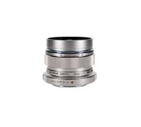 Olympus M.Zuiko Digital ED 12 mm F2.0 Lens, Fast Fixed Focal Length, Suitable for All MFT Cameras (Olympus OM-D & PEN Models, Panasonic G-Series), silver