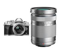 Olympus OM-D E-M10 Mark IV Micro Four Thirds System Camera Kit, 20 MP sensor, silver & Olympus M.Zuiko Digital ED 40-150 mm F4-5.6 II Lens, Telephoto Zoom, Suitable for All MFT Cameras, Silver