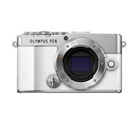 Olympus PEN E-P7 Micro Four Thirds System Camera, 20 MP Sensor, 5-axis in body image stabilisation, tilt and HD LCD, 4K Video, Wi-Fi, color and monochrome profile control, white