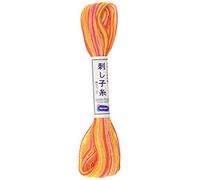 Olympus Sashiko Thread Skein, Orange, Pink, & Yellow