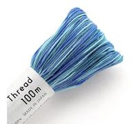 Olympus Sashiko Thread - 100m Skein - Japanese Embroidery & Quilting Thread (191-Vari-Blue-Green)