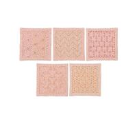 Olympus stamped Sashiko stitch kit "Coaster set of 5", 10x10cm, Original from Ja