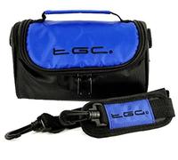 Olympus Stylus Tough TG-870 Camera Case Bag by TGC ® with shoulder strap and Carry Handle (Dreamy Blue & Black)