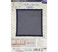 Olympus Thread Hitomezashi Sashiko Hana Fukin Persimmon Flowers Printed Fabric, Multi-Colour