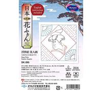 Olympus Thread Sashiko Hana Fukin Ukiyo-E Beauty Fabric Printed Embroidery Kit