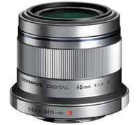 Olympus M.Zuiko Digital 45mm f/1.8 Lens (Silver) - 2 Year Warranty - Next Day Delivery