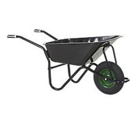 OLYMPUS Wheelbarrow Steel 59 x 130 x 66 cm Black