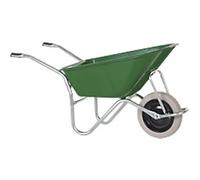 OLYMPUS Wheelbarrow Steel 59 x 135 x 66 cm Green, Silver