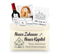 OlyPegic Housewarming Gifts Home Set, Gift for Housewarming with Bread Basket, Stickers and Congratulations Card, Housewarming Gift