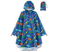 OlyPegic Kids Rain Poncho with Hooded Reusable Waterproof Lightweight Ponchos Kids Boy Girl Raincoat Outwear