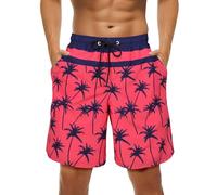 OlyPegic Mens Swim Trunks 9 Inch Quick Dry Board Shorts Mens Bathing Suit Beach Swimwear Mesh Lining with Zipper Pock