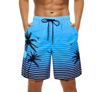 OlyPegic Mens Swim Trunks 9 Inch Quick Dry Board Shorts Mens Bathing Suit Beach Swimwear Mesh Lining with Zipper Pock