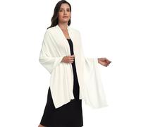 olyrjie Chiffon Shawl and Wraps for Women Warm Scarves Wedding Evening Bridal Scarfs Pashmina Shawls, Ivory, One Size