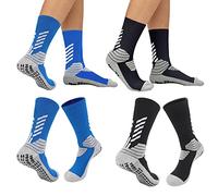 OLYSPM 2 Pairs Men's Football Socks,Grip Socks Football,Gain the Edge Grip Socks,with Dotted Rubber Non-slip Pads for Hiking,Running-Superior Grip and Breathability for Athletes(Fit for UK 6-8.5)