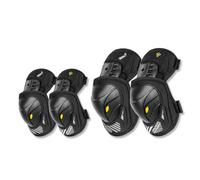 OLYSPM 4Pcs Motorbike Knee Pads,MTB Knee Pads,Mountain Bike Knee Pads,Offers High Strength Protection,Motocross Elbow Knee Shin Guard for Motorbikes,Motocross,Cycling,Skiing