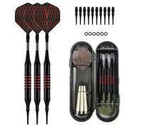 OLYSPM Darts Set,Dart Set,3 Pack Darts with 3 Replacement Shafts,10 Replacement Tips,6 Rubber O-rings and 1 Dart Case,Dart Sets for Beginners and Professionals