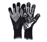 OLYSPM Goalkeeper Gloves Kids Football Gloves Goalie Gloves with Non-slip Latex Palm, Kids Goalkeeper Gloves with Breathable, Abrasion-resistant, Super Grip, Size 6/7/8/9/10, Black (OL-FC005)