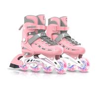 OLYSPM Inline Skates with Light Up Wheels,4 Adjustable Size ABEC 7 Bearings,Fully protective shell,Roller Skates for Kids/Boys/Girls