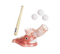 OLYSPM Kids Baseball Launcher,Baseball Pitching Machine with 3 Durable Baseballs,1 Retractable Baseball Bat,Indoor & Outdoor Baseball Toys for Kids Ages 3-12